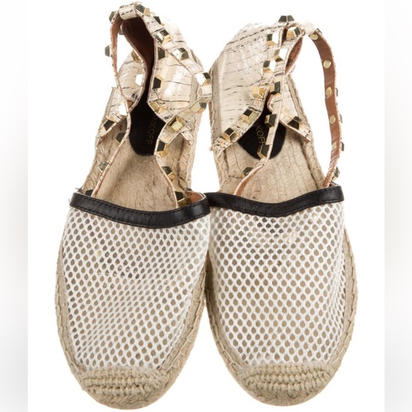 Rebecca Minkoff Embissed Jute Espadrilles Size 9 - Picture 4 of 5